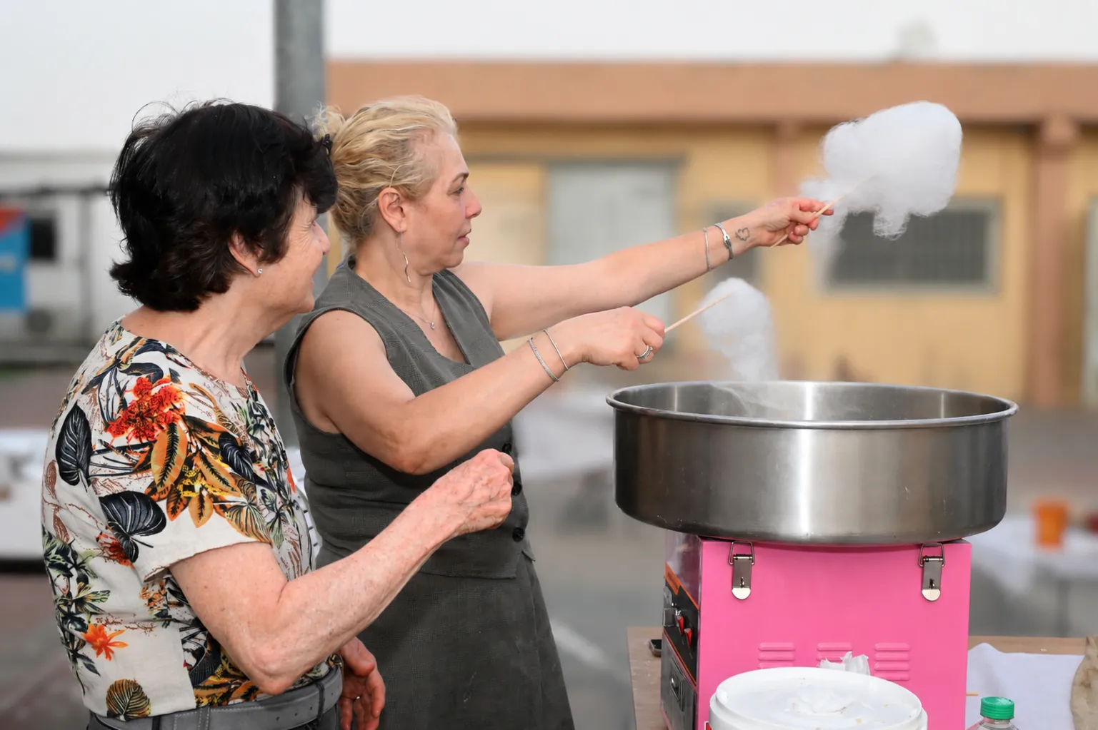 Candy floss at a refreshment evening