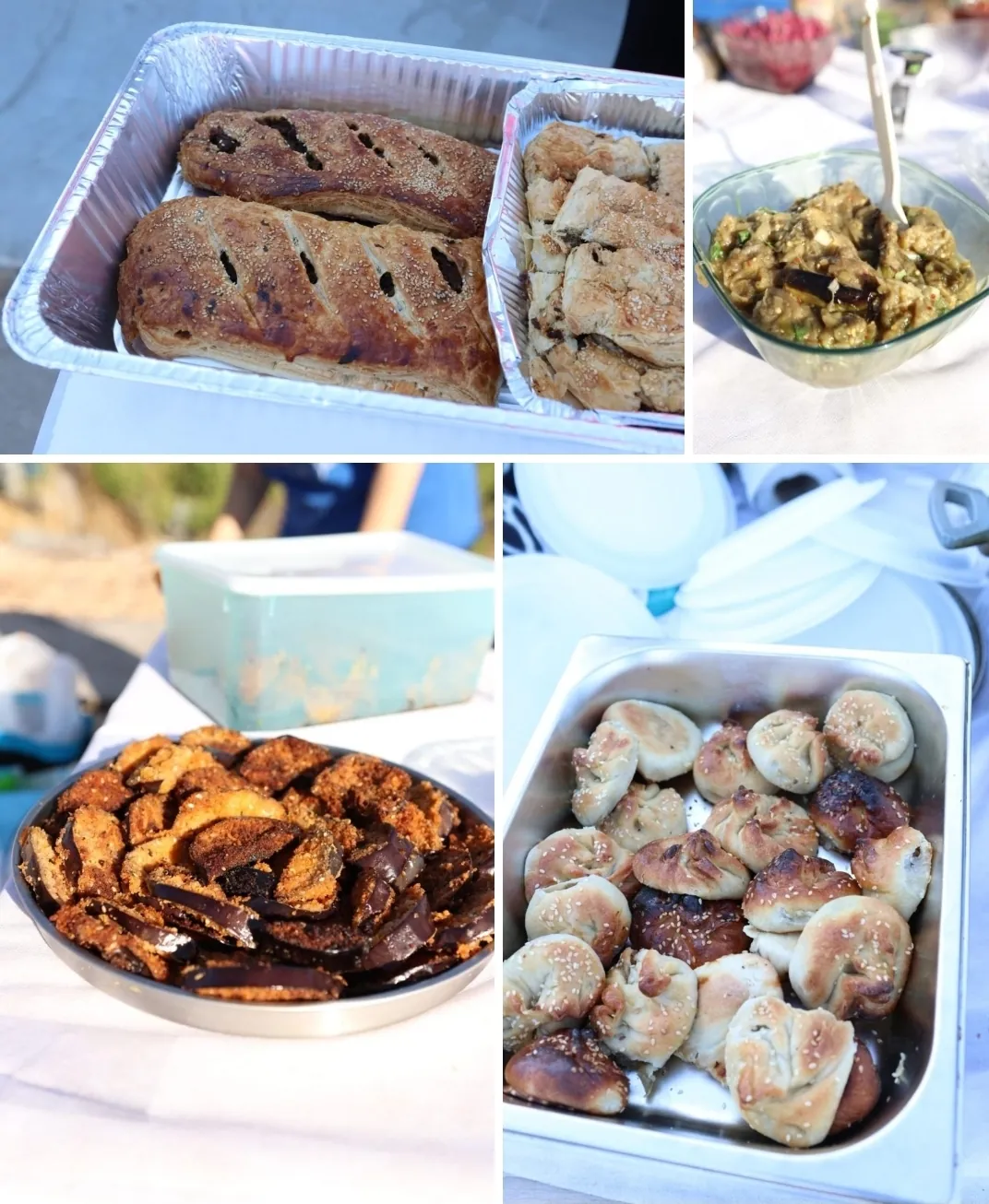 Freshly baked pastries and homemade dishes for the troops