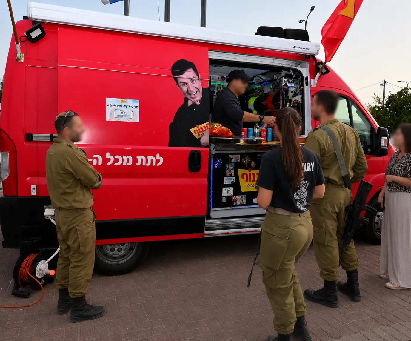 Mobile kitchen courtesy of Yotvata serving soldiers in the field